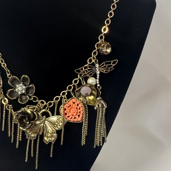 Lucky Brand Gold Necklace with Colorful Charms - Picture 2 of 14